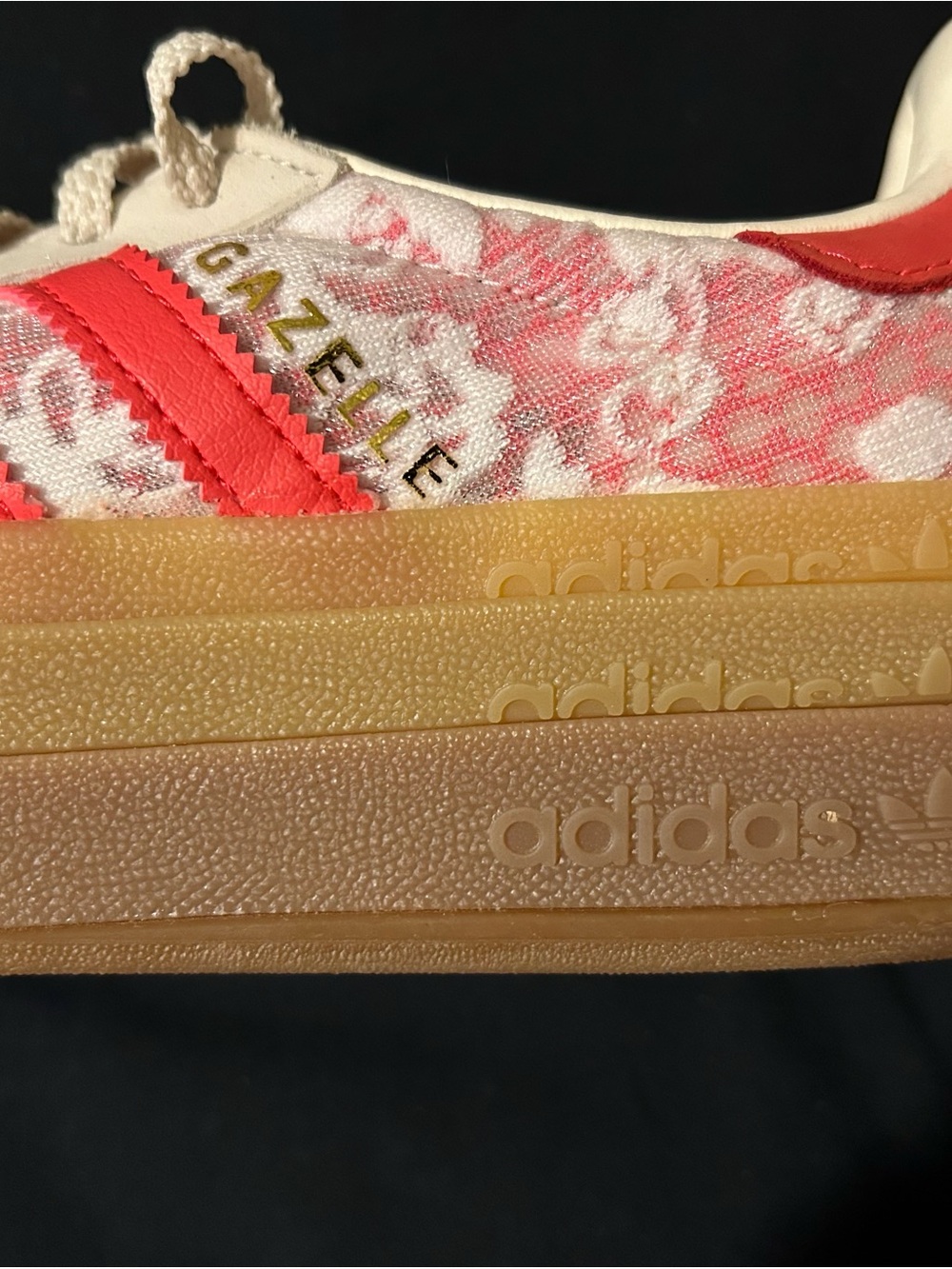 Adidas Gazelle Liberty London Better Scarlet Gum Shoes - Picture 10 of 10